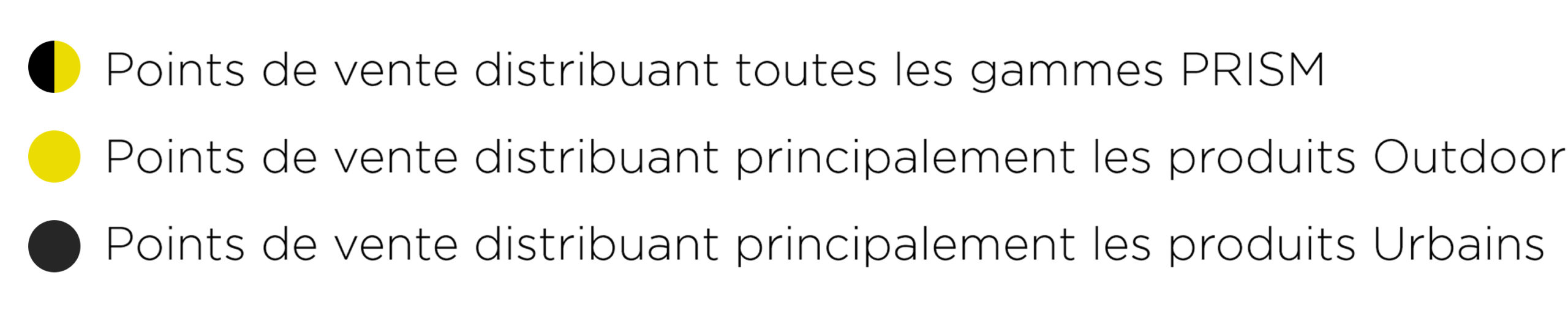 légende revendeurs carte google maps