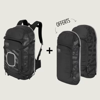 pack sac à dos modulables full black noir base volumes prism off road