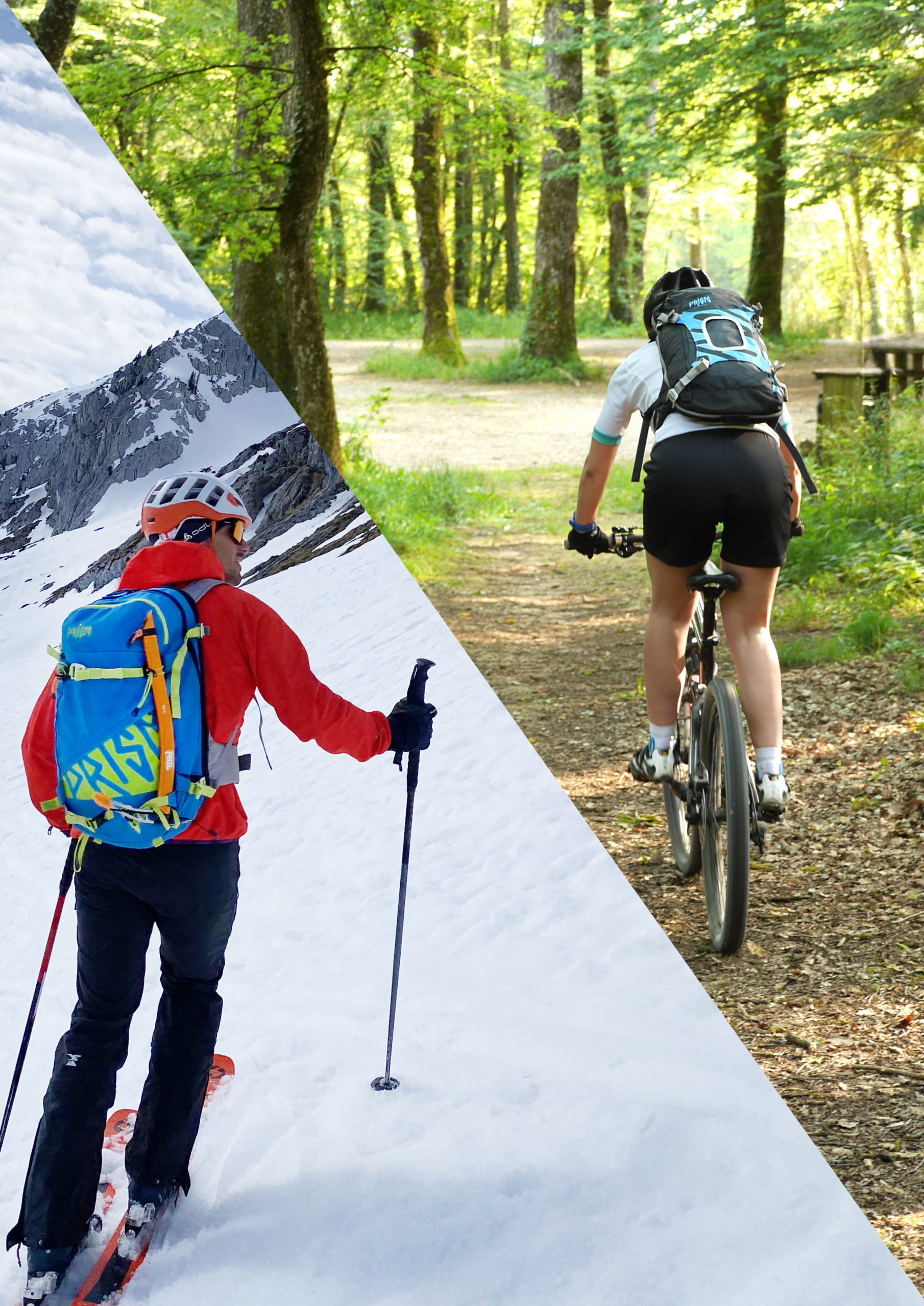 ski vtt prism sac à dos sport modulable protection dorsale