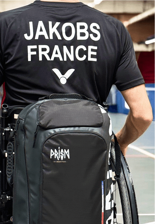 Jakobs France Wheeno détails prism sac fauteuil roulant